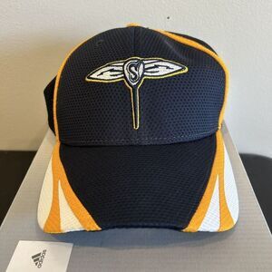 Minnesota Swarm Lacrosse Fitted Hat Cap New Era Size Medium-Large Navy Blue EUC